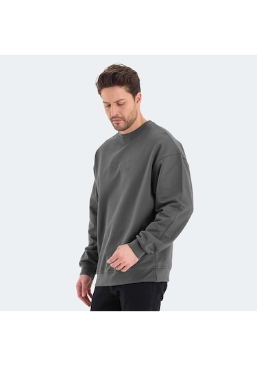 Slazenger VADIK Oversize Erkek  Haki Sweatshirt