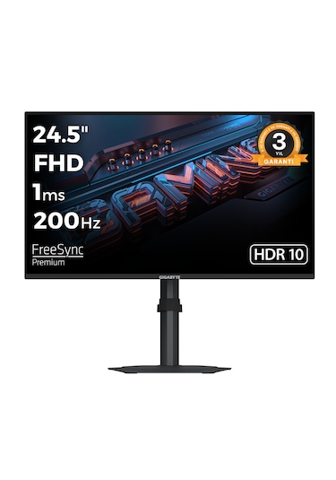 Gigabyte G25F2 24.5" 1 ms Full HD Pivot IPS 200 Hz Oyuncu Monitörü