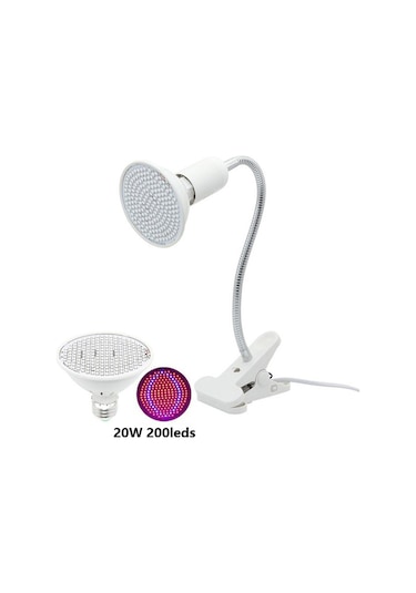 Ximistore9 Bitki Büyütme Led Lambası, Tam Spektrumlu İç Mekan Çok Yönlü Aydınlatma, 40cm Esnek Hortumlu