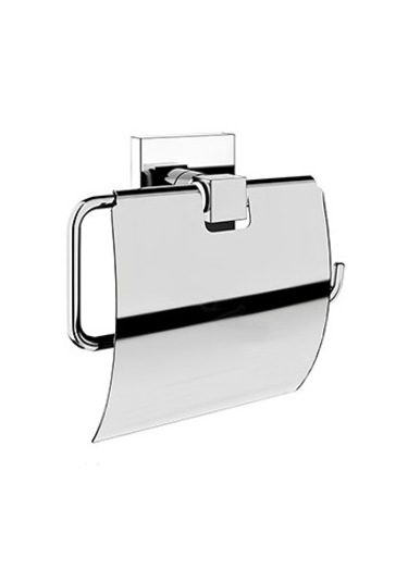 Krom Kapaklı Kare Pirinç Tuvalet Kağıtlığı Paslanmaz