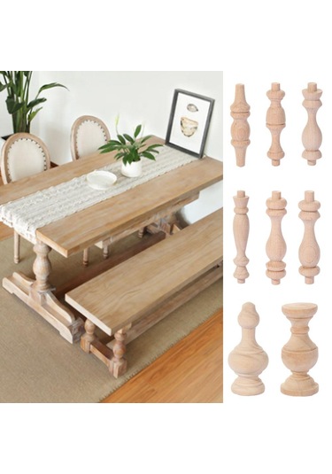 El Sanatları Avrupa Tarzı Mobilya Ayak Bacaklar Dolap Koltuk Ayakları Vintage Ahşap Oyma Ev Dekor 17