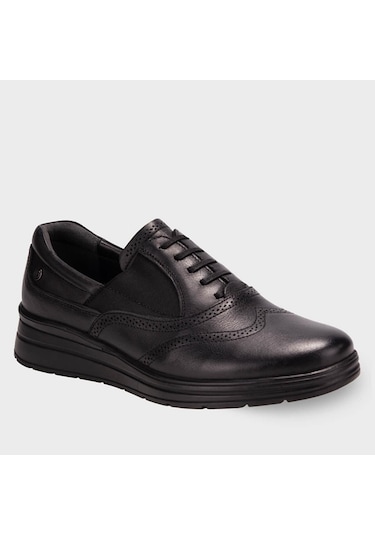 Forelli 21321-h Carla Siyah Kadın Hakiki Deri Ayakkabı Siyah