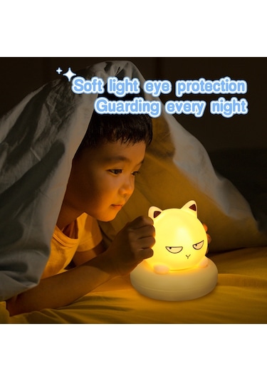 Cbtx Sevimli Şekil Silikon Dokunmatik Gece Lambası  - Yeşil