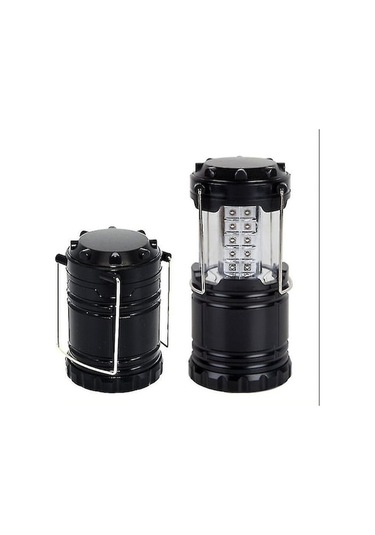 Ankatek Teleskopik Taşınabilir Siyah Plastik Led Lambası Lambası Kamp Kabuk Işık İle Güçlü Çadır Açık Yb Siyah Siyah