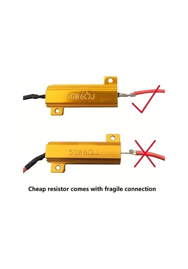 Motion003 4 Adet 50w 6 Ohm Yük Dirençleri Led Ampul Hiper Flaş Hata Kodu Onarım Sinyal Fene