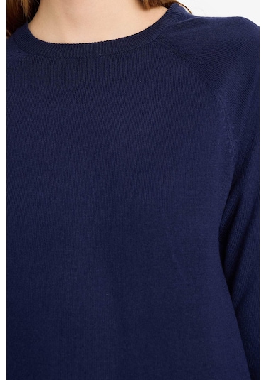 Defacto Relax Fit Bisiklet Yaka Kazak I6913az25wnnv131 Lacivert