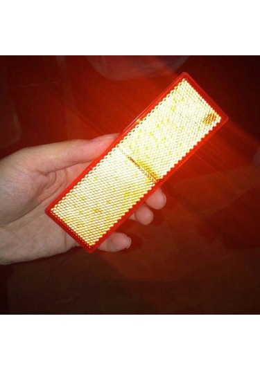 Beyaz 2 Adet Evrensel Plastik Kuyruk Emniyet Yansıtıcı Plakalar Araba Kamyon Araç İçin Güçlü Reflektörler