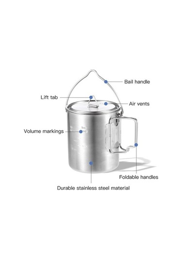 Pazly Taşınabilir Su Saplı Renkli Kamp Piknik Paslanmaz Çelik Kupa 750ml Ym Katlanır Kapaklı Çok Renkli