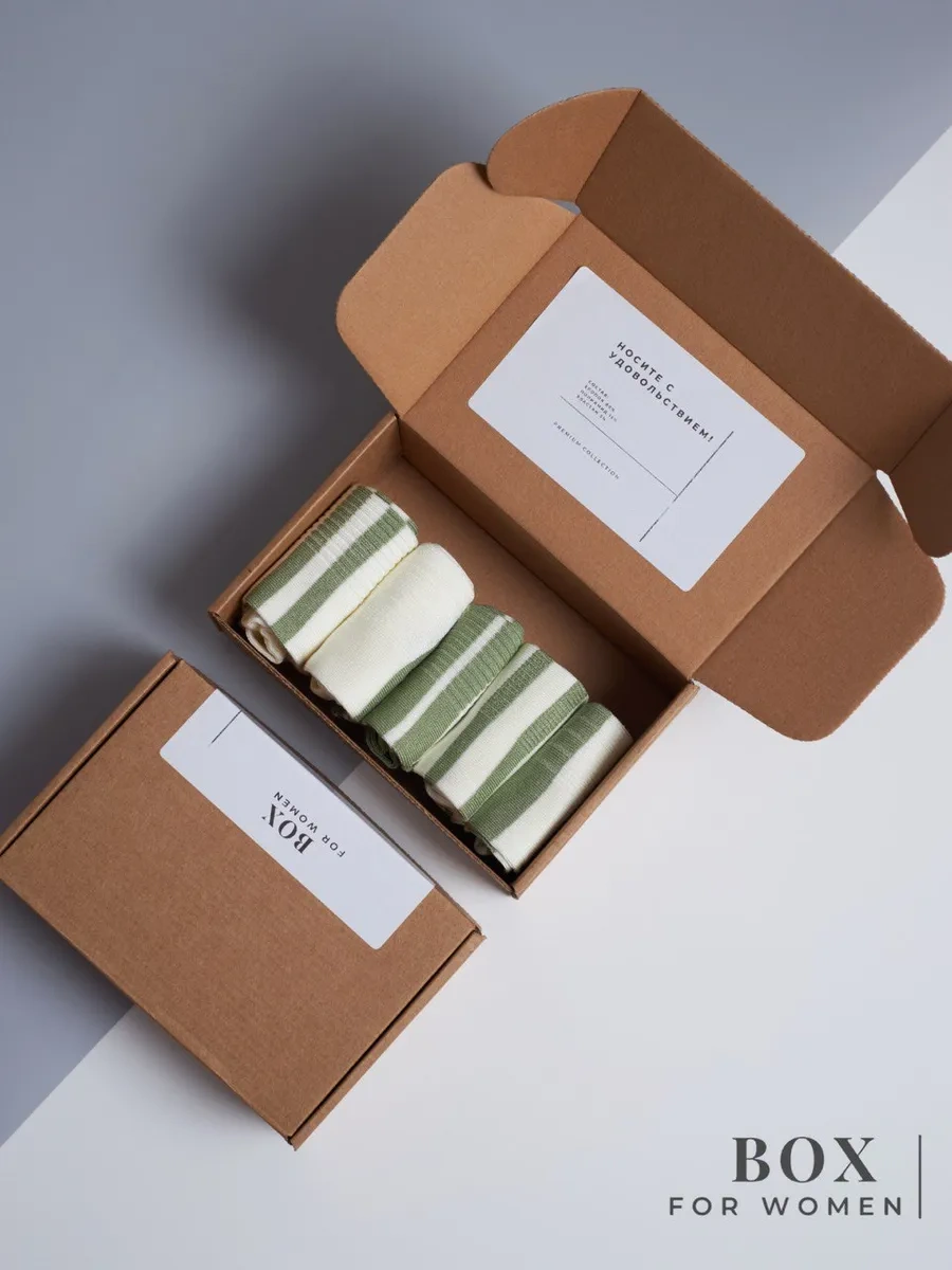 Box For Women Kısa Renkli Çubuklu Çoraplar 5 Çift Set 341329684 Yeşil