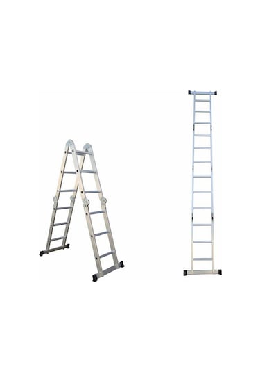 Beykon 12 Basamaklı 3.50 M Katlanır Çok Amaçlı Merdiven