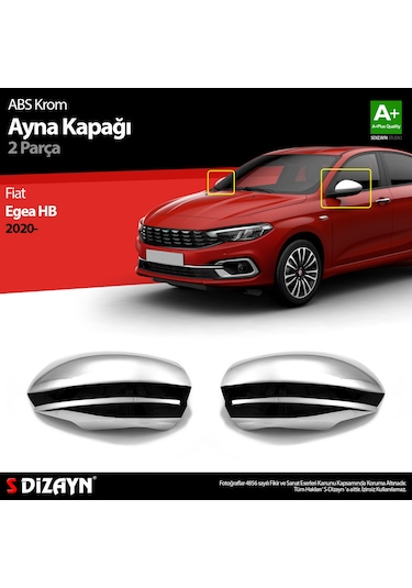 S-Dizayn Fiat Egea Abs Krom Ayna Kapağı 2 Prç. 2015 Üzeri