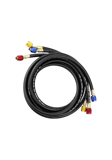 Konesam Hvac Manifold Seti - R134a, R410a, R22 İçin Yüksek Basınçlı Soğutucu Şarj Hortumları Ve Vanalar