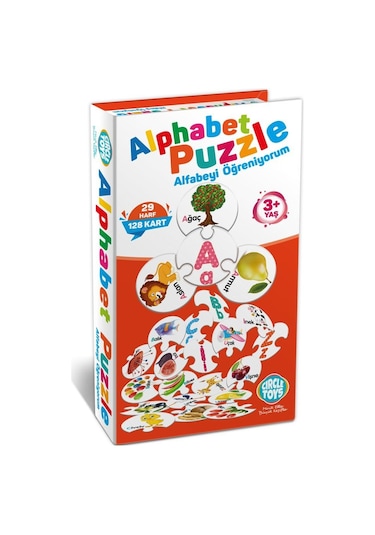 Circle Toys Alphabet Puzzle Eğitici Alfabe Zeka Kartları