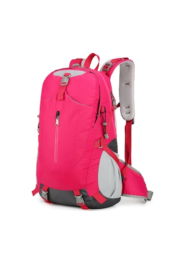 Erkekler Ve Kadınlar İçin Yürüyüş Sırt Çantası, Seyahat, Spor Açık Hava, Arka Paketi, Kamp, Çanta, Su Geçirmez, 40l. Gül Kırmızı Gül