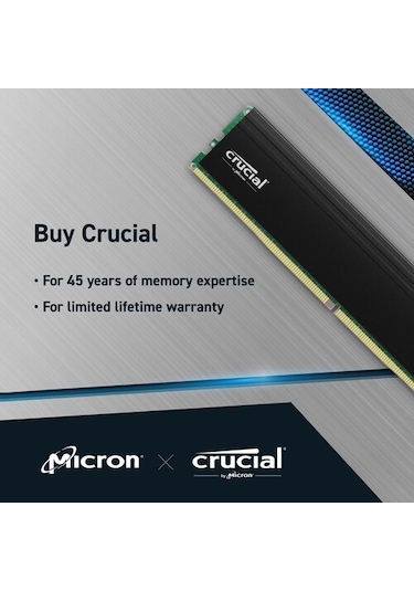 Crucial CP2K16G4DFRA32A 32 GB Kit (2x16GB) DDR4 Pro 3200 MHz UDIMM CL22 PC Ram
