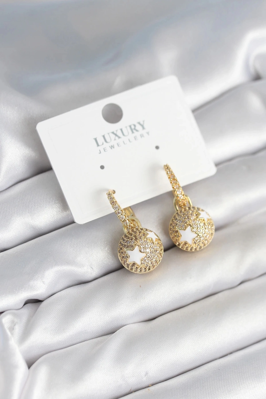 Dodes Dodes Top Yıldız Model Zirkon Taşlı Kadın Küpe Tg27bkp11316 Çok Renkli