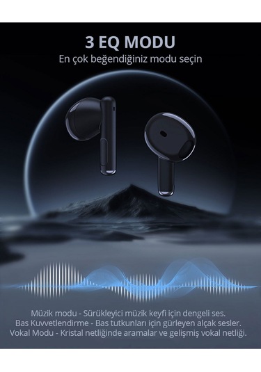 Aukey EP-M2-BK 13mm Sürücülü Bluetooth 5.3 IPX4 Kablosuz Kulaklık