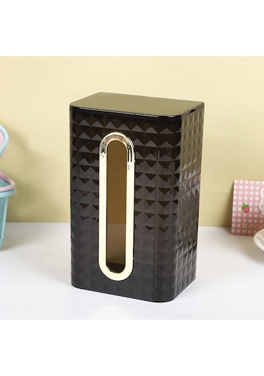 Gri Ev Doku Kutusu Şeffaf Masaüstü Doku Kutusu Pompalama Kağıt Saklama Kutusu Oturma Odası Yemek Odası Sehpa Dekorasyon
