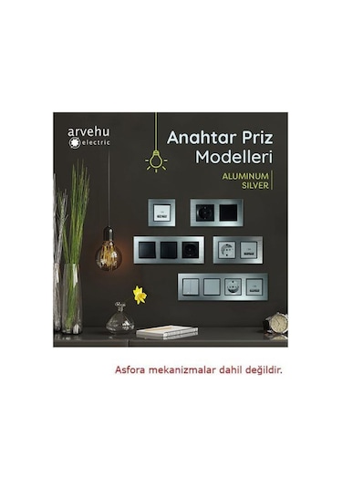 Asfir Schneider Asfora Serisi Alüminyum Gümüş Altılı Çerçeve Alg206-71 Modeli