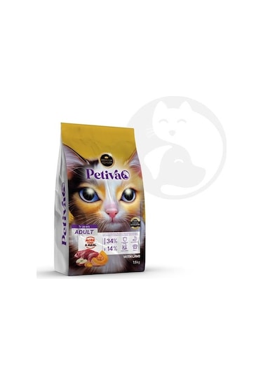 Petiva Pet-132 Balıklı Yetişkin Kedi Maması 1500 G