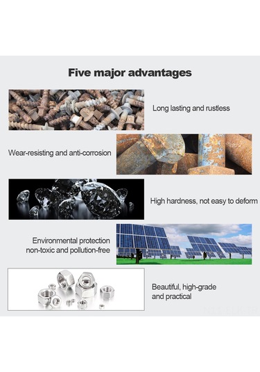 Xindoker 5 Adet M12 304 Çelik A2 Dın934 Beyaz Çinko Kaplı Halka Somun Anahtarı - Yüksek Dayanıklı, Pürüzsüz Yüzeyli