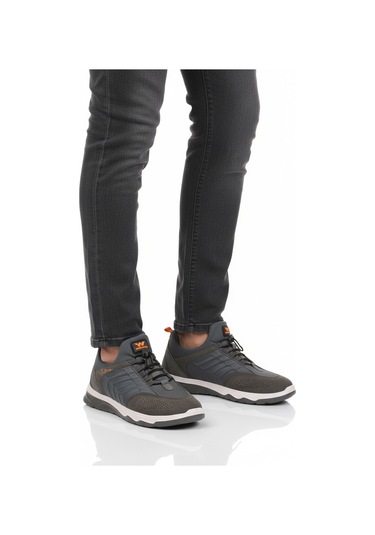 Füme Elastik Bağcıklı Hafif Esnek Erkek Spor Ayakkabı Dong 2534 M Füme