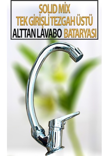 Standart Mix Tek Girişli Model Tezgah Üstü Alttan Lavabo Bataryası Krom
