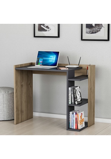 Ruby Çalışma Masası Antrasit Ceviz