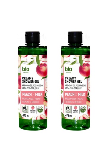 Organik Vegan Duş Jeli Peach & Milk 2 X 473 Ml.