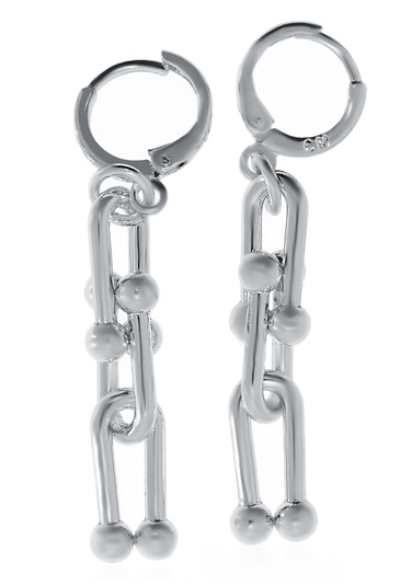 Kadın Çelik Halka Detay Küpe Silver