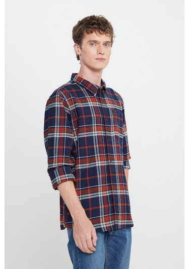 Lee Regular Fit Normal Kesim %100 Pamuk Kırmızı Gömlek Ceket Red