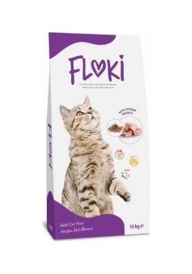 Floki Tavuklu Yetişkin Kedi Maması 15 KG