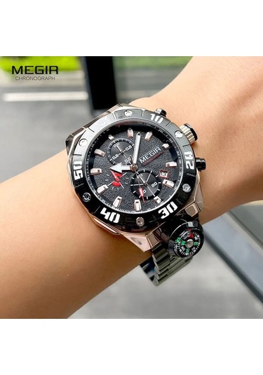 Megır 2219 Tüm Fonksiyonları Aktif Erkek Kol Saati Siyah