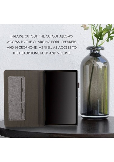 Ulzyvf T225 Sm-t220 Koruyucu Kılıf Kapak Gri Cepli Braketi Arka / Sl