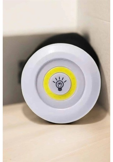 Bfs Spot Lamba Led Işık 3'lü Uzaktan Kumandalı Pilli Yapışkanlı Kablosuz Çok Renkli