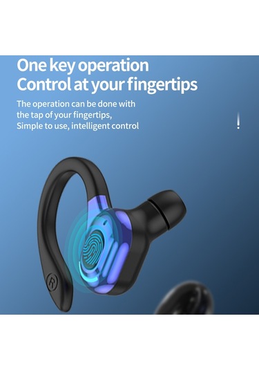 F8 Asılı Kulak Stereo Kablosuz Bluetooth Kulaklık Şarj Kutusu İle Kırmızı Tek Kulak