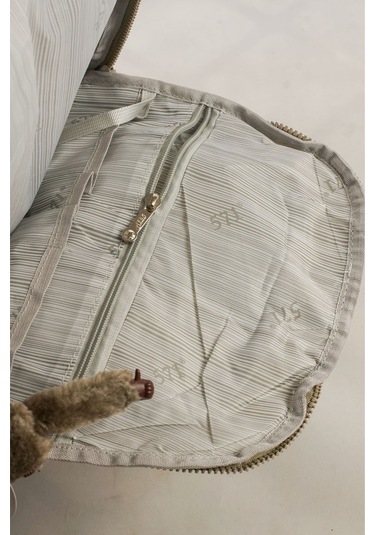 571 Krinkıl / Klinkır Su Geçirmez Hafif Çok Gözlü Spor, Seyahat, Okul, Laptop Sırt Çantası Bej 1g Bej