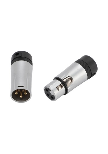 Fosenze 3 Pin Mini Xlr Bağlayıcı Erkek+dişi - Altın Kaplama, 90 Açı Ayarlanabilir, 3.0-6.5mm Kablolar İçin Soudajlı Mikrofon/dmx Adaptörü