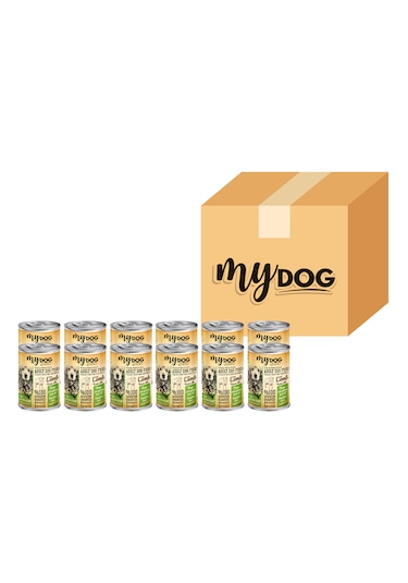 Mydog Kuzu Parça Etli Yetişkin Köpek Konservesi 12 x 400 G