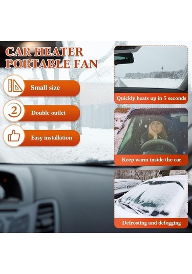 Wondernest 2025 Yükseltmesi Taşınabilir Ön Lichen Isıtıcı Delikli Cam Buz Araba 800w 12v Vv Hızlı Isıtma Fonksiyonu Siyah
