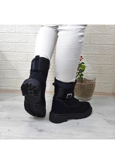 Twingo 900 Siyah Renk İçi Kürklü Fermuarlı Bayan Bot 001