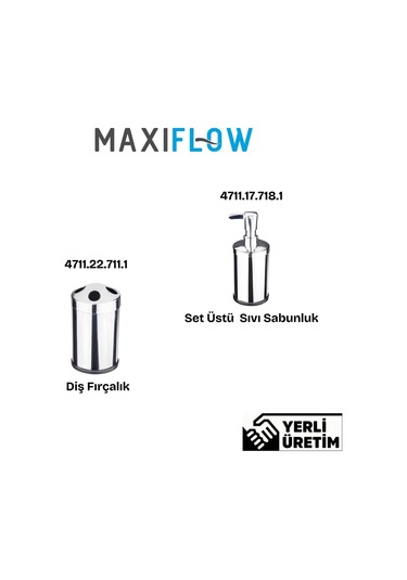 Maxiflow Set Üstü Sıvı Sabunluk,maxıflow Diş Fırçalık Siyah