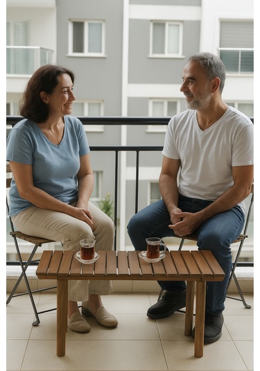 Ahşap Masif Sehpa Kahverengi