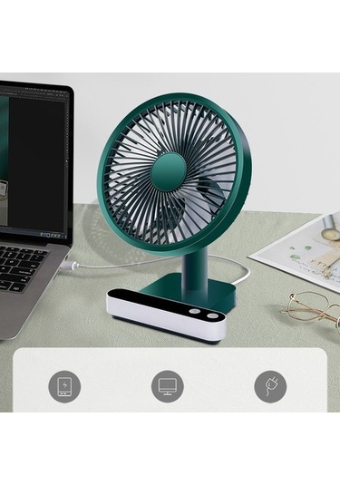 Masaüstü Usb Mini Fan - Yeşil 5759 Yeşil