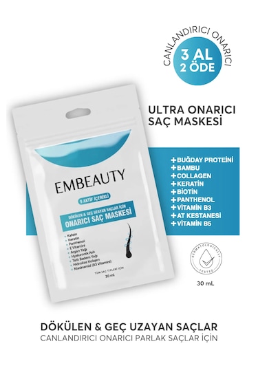 Embeauty 9 Aktifli Onarıcı Saç Maskesi 30 ML