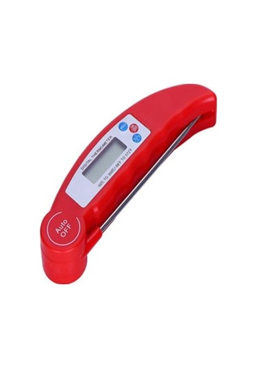 Kırmızı Mutfak Dijital Prob Termometre Barbekü Pişirme Gıda Yağı Sıcaklık Ölçer