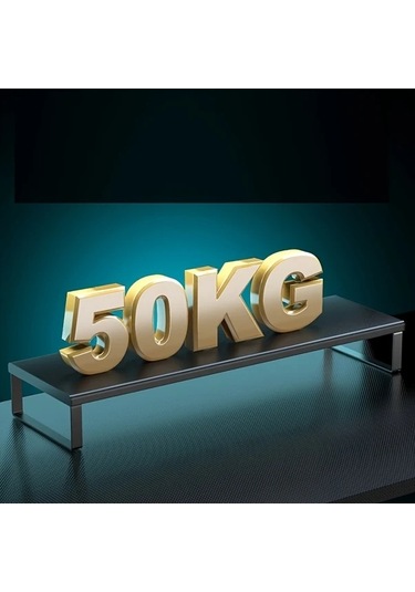 Xuweiwei 50.04cm Siyah Cok Fonksiyonlu Bilgisayar Masa Standi Genis Genisleme Platformu Metal Demir Braketi Ofis Ve Oyun Monitoru Icin