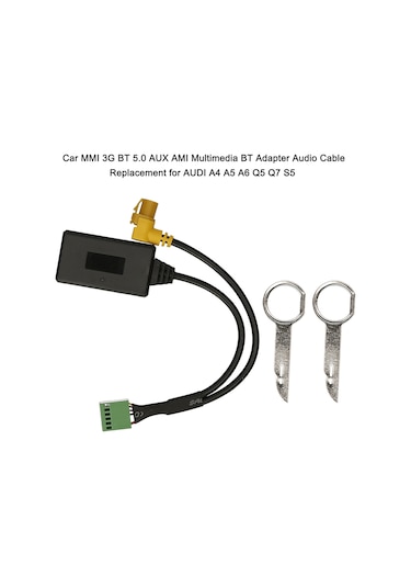 Tenfowee Audi A4/a5/a6/q5/q7/s5 İçin Bt 5.0 Amı Medya Adaptörü - Ses Kablosu Değiştirme Aleti, Aux Destekli, 5m Menzil, Abs Ve Metal Malzeme