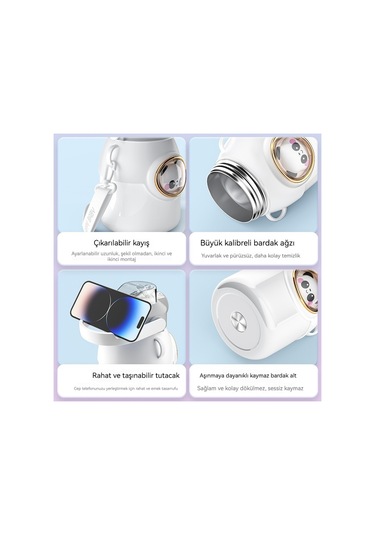 Aurora Bebek Dışmekan Paslanmazçelik Termos Bardak Mor