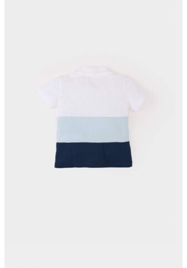 DeFacto Erkek Bebek Polo Yaka Renk Bloklu Pike Kısa Kollu Tişört B9247A525SMWT34